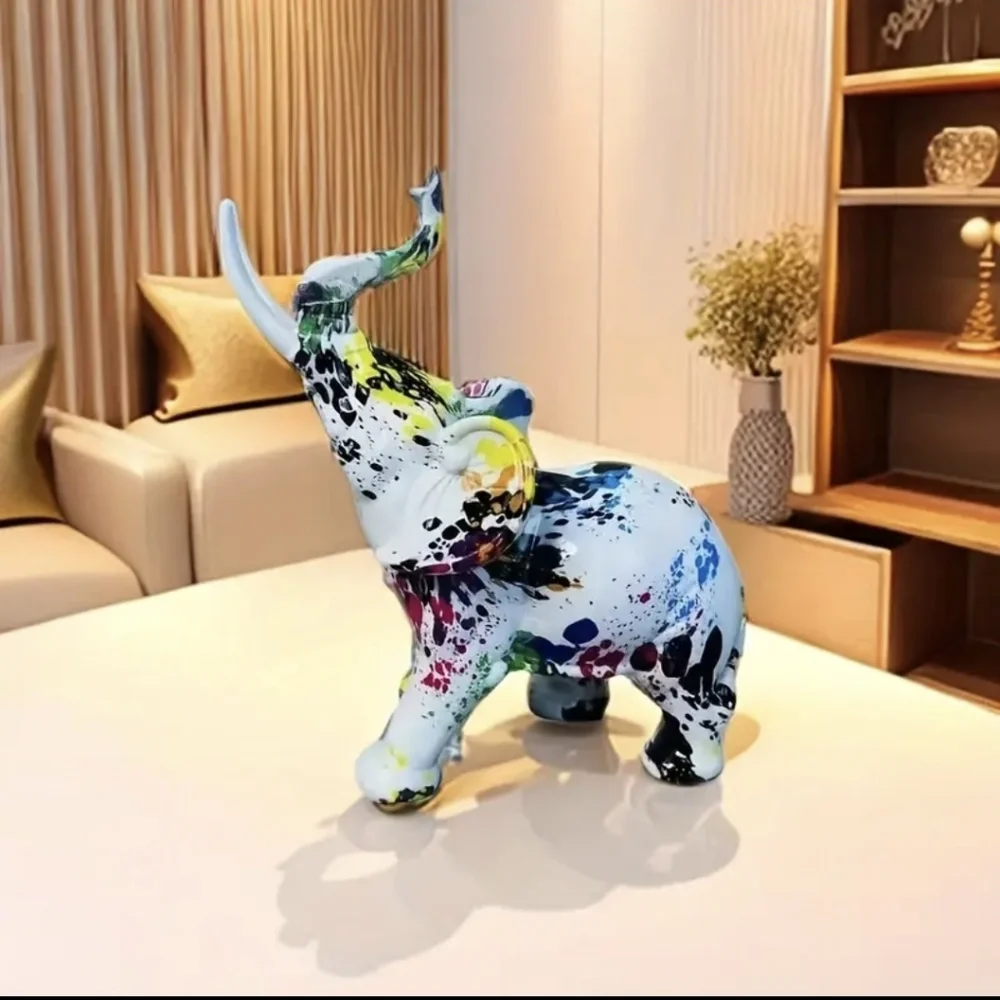 Colorful Elephant Statue - Picture 2 of 2